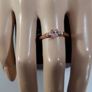 Promise Ring Pink Sapphire October BirthStone RSC COVENANT NEW OLD STOCK